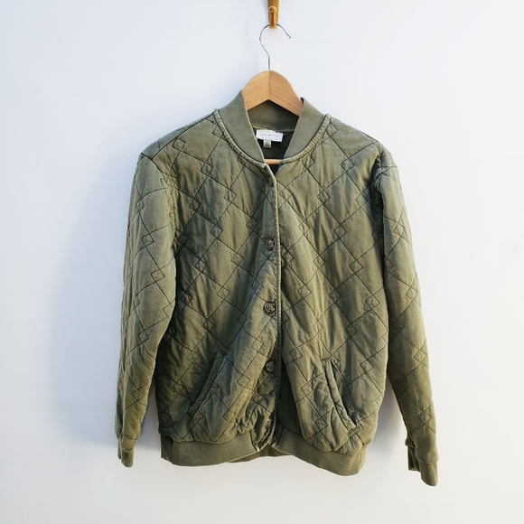 Lucky Brand Jackets & Blazers - Lucky Brand Olive Army Green Quilted Jacket Small